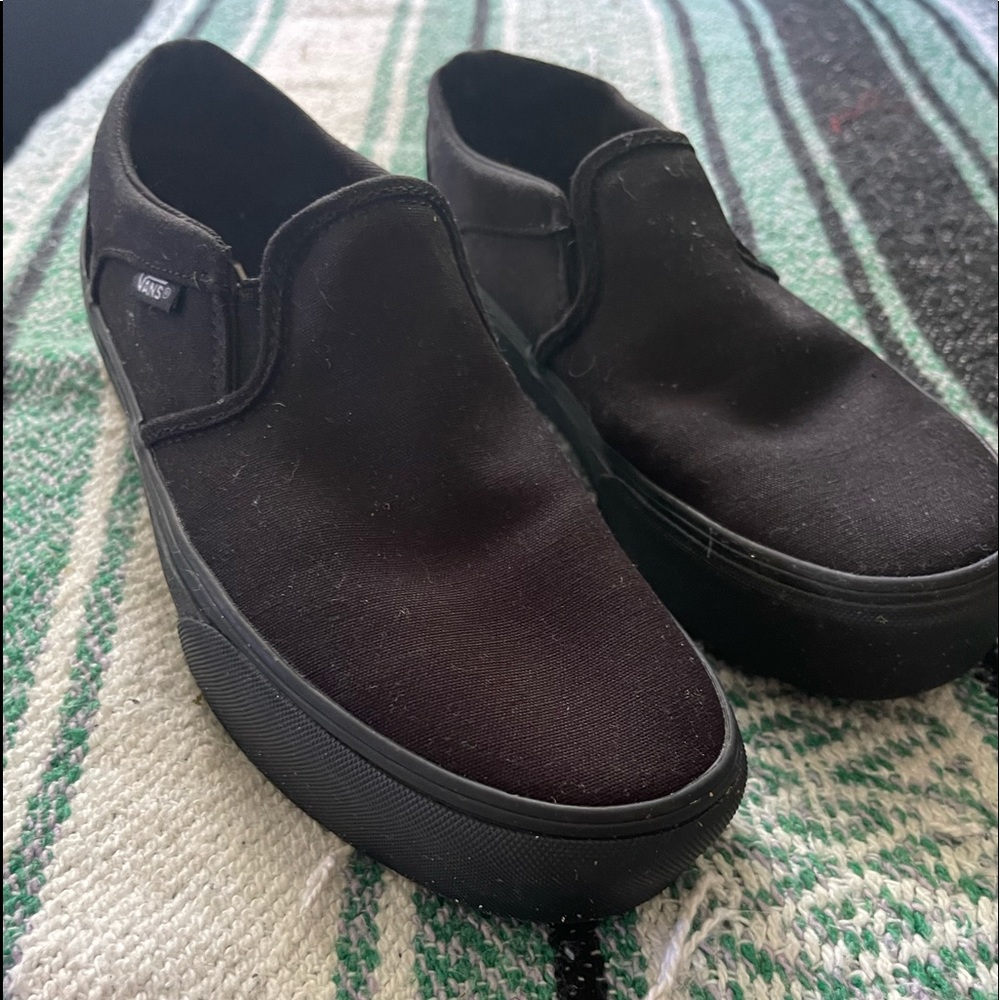 Platform All Black Vans sz8